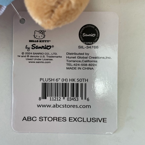 Hello Kitty 50th Anniversary Hawaii Limited Edition 6”Plush ABC Store Exclusive - Picture 4 of 7